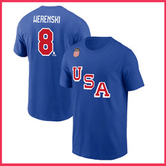 SALE 30% USA Hockey 2026 Player Name & Number T-Shirt Royal Blue Reprint Gildan