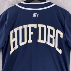 Starter HUF DBC Baseball Jersey Mens Size Small Navy Button Front Logo Casual