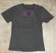 Mens T Shirt Large Dark Grey Marl Short Sleeves Crew Neck Vapes Tee RRP £30