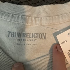 $49 TRUE RELIGION Gray BUDDHA Short Sleeve Designer T-shirt