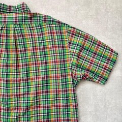 Ralph Lauren Blake Madras Check Short Sleeve Shirt XL Red Pony Made in India Fo
