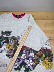 Vintage Ferndale California Nature Shirt XL Gray Double Sided 90s 12372