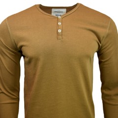 Men’s Henley-Long Sleeve-OTB-Slim Fit -Pullover 3 Button Henley-100% Cotton-NEW.