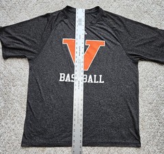 ADIDAS Climalite, Virginia Baseball, Dark Gray T-Shirt, Polyester, Men’s Large