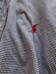 Ralph Lauren Blake Check Shirt L Cotton Used Red Embroidered For 14Y+ Japan
