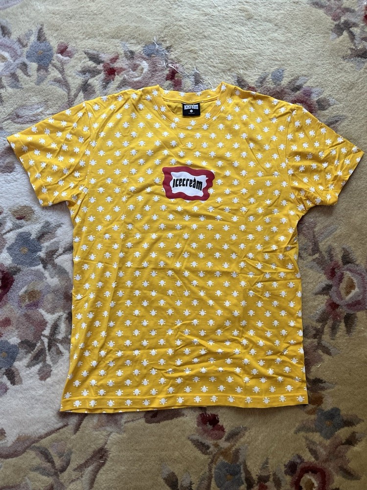 Billionaire Boys Club BBC Icecream All Over Print Yellow T-Shirt Large