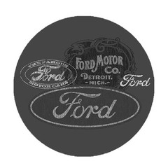 Ford All Over Logos Charcoal Gray T-Shirt (Licensed)