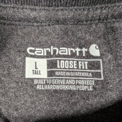 Carhartt Shirt Mens LT Gray Loose Fit Long Sleeve Logo Spell Out TK0231-M