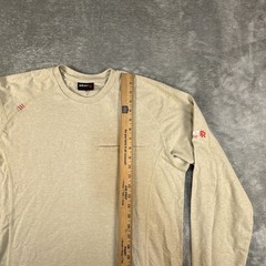 Ariat FR Shirt Mens Small Beige Long Sleeve Pocket Flame Resistant Workwear