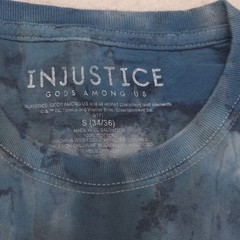 DC Injustice Joker Graphic Video Game Short Sleeve Shirt Mens Size Small S Blue