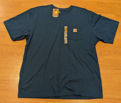 Men’s Carhartt Original Fit Pocket Tee K87 984 Teal TShirt 2XL READ DESCRIPTION