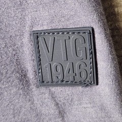 Vintage 1946 Henley Mens XL Grey Long Sleeve Cotton Blend Stretch Shirt