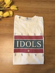 Topman False Idols Graphic Print Cotton Jersey T-Shirt White Red Green M