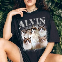 Personalized Custom Pet Name Cat Parent T-Shirt Casual Daily Tee Birthday Gift