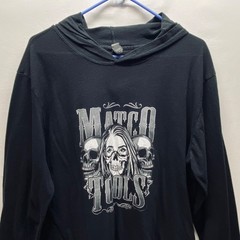Matco Tools Hooded Long Sleeve Shirt Men’s XL Black Anvil Lightweight Graphic MT