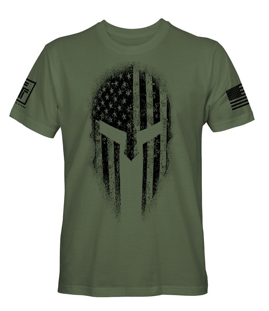 American Spartan Warrior USA Flag Military Veteran Patriotic Shirt