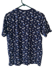 Free Planet Tee Shirt Men’s Medium Navy Stretch Surfer Island Boat Tropical