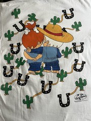 Vintage 1994 AOP Bam-Bam & Pebbles Western T-Shirt