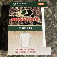 Mossy Oak Camo T-Shirt Mens Medium & Black T-Shirt Cotton/Polyester Moisture Wck