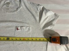 Jack Wills Men’s Large Slim Fit Pocket T-Shirt White Speckled Crew Neck Pocket