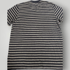 Foot Locker Triblend Mens L Blue Gray Striped V Neck T Shirt