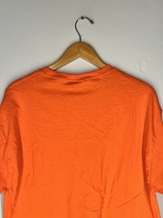 Hanes Heavyweight 50/50 Blank T-Shirt XL Orange Y2K Vintage Made in El Salvador