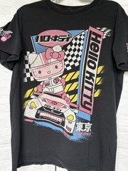 Hello Kitty – Adult Tokyo Speed #01 Japan Car Racing Black T-Shirt Large