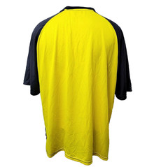 Reebok Men’s Size L Solid Gray & Yellow Workout Running Crew-Neck T-Shirt