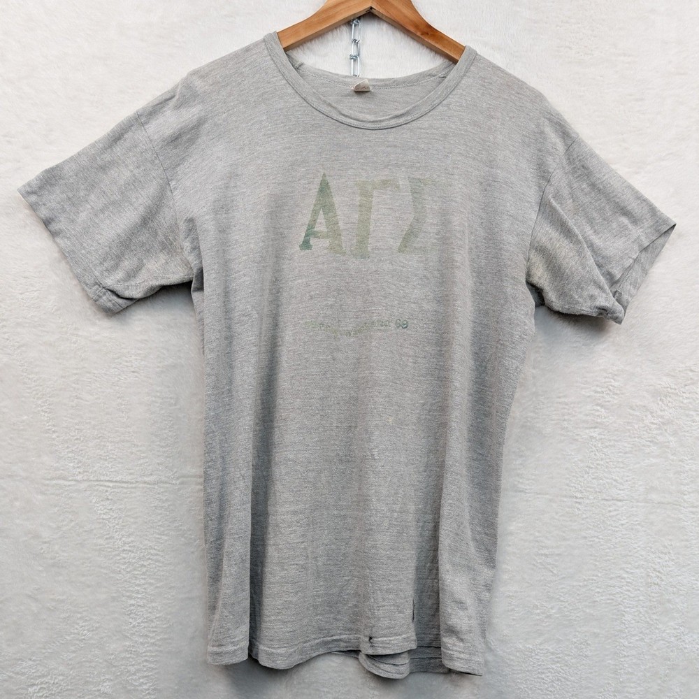 VTG Russell Southern T-Shirt Mens M Gray Alpha Gamma Sigma Spring Weekend 69 60s