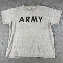 VTG 90s US Army Physical Fitness Uniform Shirt Mens Medium Gray Single Stitch