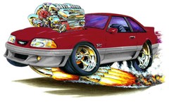 1987-93 Ford Mustang GT 5.0 Muscle Car Art Print NEW