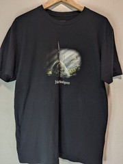 Hooligan Graphic Print T-Shirt | Black Crew Neck Cotton Blend | Men’s Size L