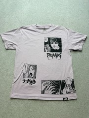 Broken Promises Uzumaki Junji Ito Mens Graphic T Shirt Large Lavender Manga