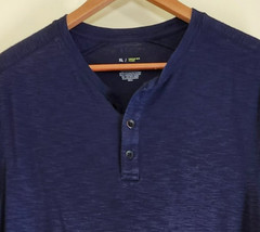 Men’s Apt. 9 Premier Flex Long Sleeve Navy Blue Henley Shirt, Size Extra Large