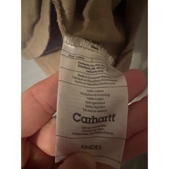 Carhartt K84 Mens Henley Pocket T-Shirt Desert Tan Cotton Work Shirt Large