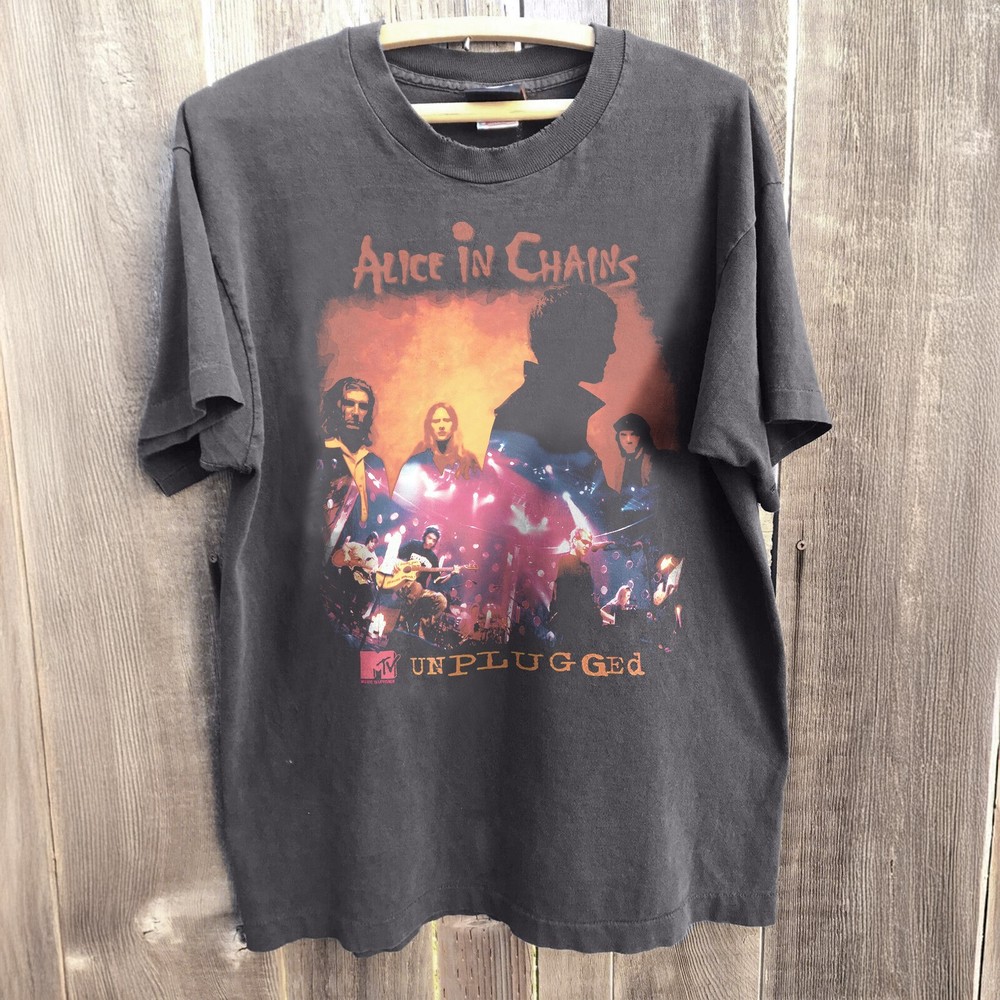 Alice In Chains MTV Unplugged Live Graphic T-Shirt Charcoal S-5XL
