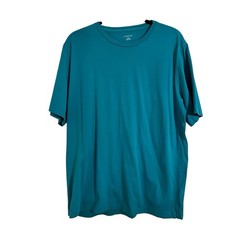 Lands’ End Crew Neck T-shirt 100% Cotton Men’s l Large Blue/green Undershirt
