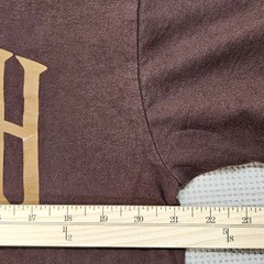 Jerzees Mens Faith Hebrews 11:1 Christian Graphic T-Shirt Brown L G Heavyweight