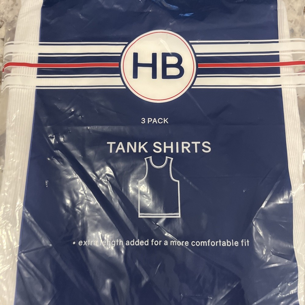Harbor Bay 2 Pack Big Men’s White Tank Top Tee Shirt Value Pack XL