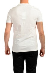 Versace Men’s White Logo Embellished Crewneck Short Sleeve T-Shirt US XL IT 54