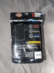 Dickies Temp-IQ Cooling Mesh White Crew Tees 3-Pack Performance Sz Medium 38-40