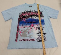 Hellstar Brainwashed World Tour 3005 Graphic T-Shirt Light Blue Size L