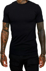 Trailblazer Slim Fit White and Black T-Shirts (3 Pack) Crewneck No Shrink Unders