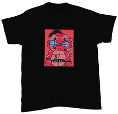 Kandykorn X Slimyburger – Black & White Ninja Turtle on Front, Cotton Retro TMNT