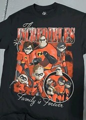 Disney Pixar Cars Incredibles Black T-Shirt Lot 4pc SZ Medium (Y)