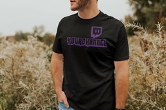 TWITCH TV YOUR CUSTOM CHANNEL T-shirt Gray, White or Black(S-5XL)