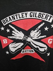 Brantley Gilbert BG Nation Black XL Tshirt Country/Southern Rock Music