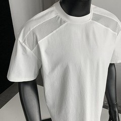 Short Sleeve Men’s T-Shirt with Mesh Shoulders – Quick Dry Breathable US Style