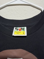 A Bathing Ape BAPE Black Ape Head Logo Graphic Katakana Crew Neck Tee Men’s L