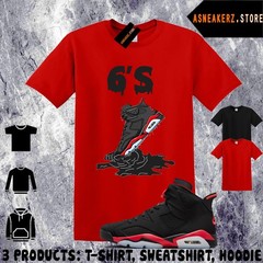 Tee Shirt Matching AJ 6 Infrared Salesman 2026 To Match Sneaker Shoe Dripping 6s